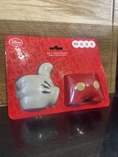 Disney Store Mickey Mouse Glove & Shorts Salt Pepper Shaker Pot Set MXYZ Cruet
