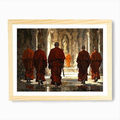 Monks red robes art - red,