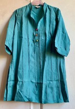 ANOKHI Tunic Top S/M Aqua 100%
