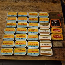Joblot - 33 x Vintage Tobacco Tins - OGDENS REDBREAST, ST BRUNO, ERINNORE, BELLS
