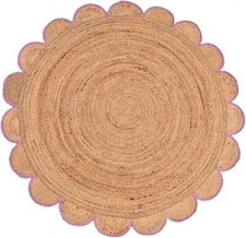 Round Rug Jute Farmhouse 100%