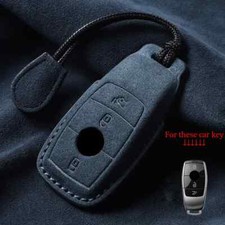 Suede car key case for Mercedes BENZ E Class For E320 E300 E260 E200 W213 W205