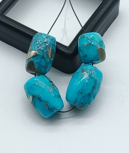Natural turquoise drum - drum, shape