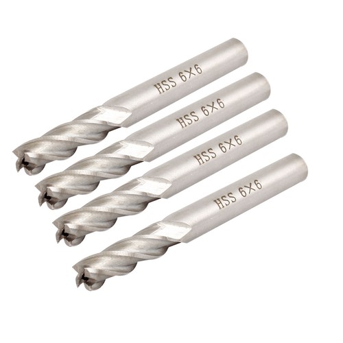 Pcs hss straight shank - straight, 4