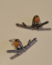 Robin Silver Toned Stud