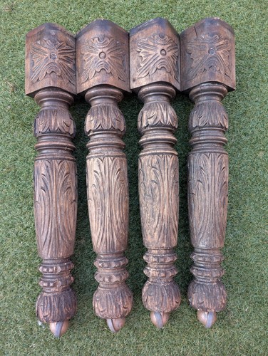 Antique carved oak snooker - carved,