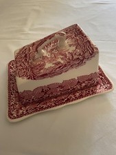 Mason’s Vista Vintage Patent Ironstone Butter / Cheese Dish Made In England