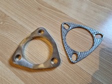 Tegiwa 2.5" 3 Bolt Stainless Steel Triangle Exhaust Flange + Tegiwa Gasket