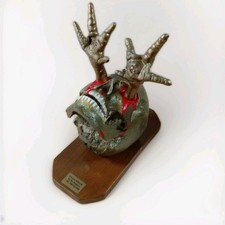 unusual steampunk gothic voodoo skull bird feet handmade Art Sculpture signed