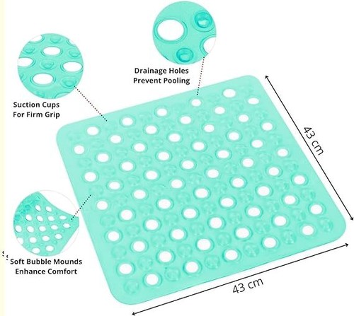 Square shower mat non slip - square,