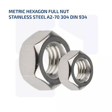 M3 M4 M5 M6 M8 M10 M12 Hex Nut Full Hexagon Nuts Stainless Steel DIN 934