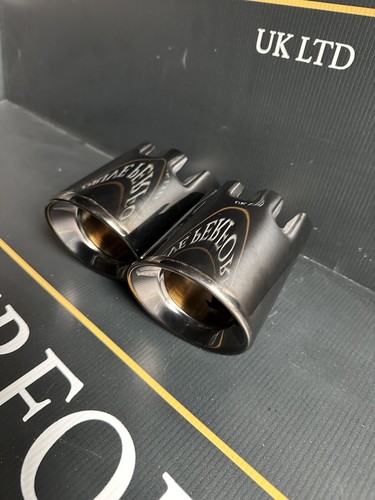 Black chrome exhaust tips - black,