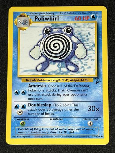 Poliwhirl 130 base set 2 - base,
