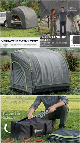 Outsunny car tent with - with, 2.35m