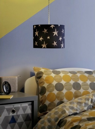 25cm dia blue ceiling light - 25cm,
