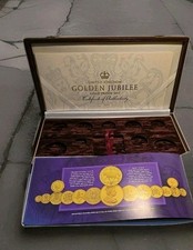 2002 Queen's Golden Jubilee Gold Proof Set Box,Booklet and Coa. RARE. NO COINS. 
