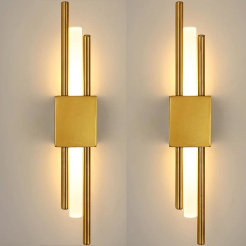 Gold 40cm modern led wall - gold,