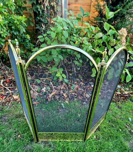 Vintage brass floral - brass, folding