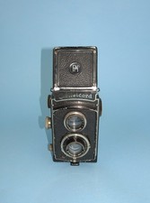 1930s Rolleicord 1 TLR camera.  In working order, but viewing hood needs repair.