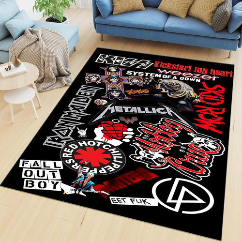 Rock metal aesthetic rug - aesthetic, all