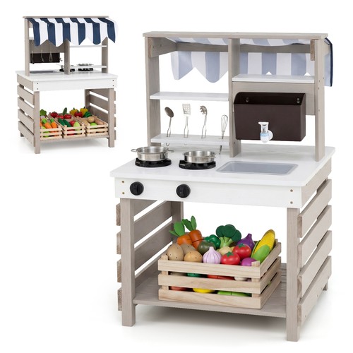 Wooden mud kitchen - wooden,