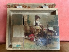 ANTIQUE Victorian Wooden blocks puzzle