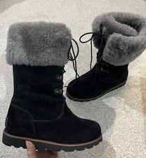 Brand new 100% Authentic UGG Suede Black Leather Winter Boots