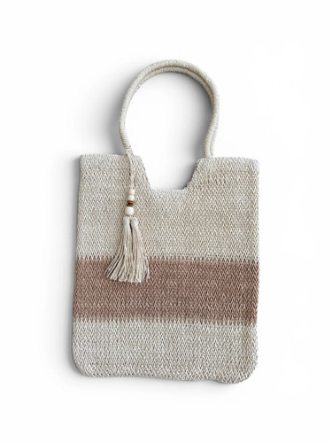 Natural woven beach bag - beach, |