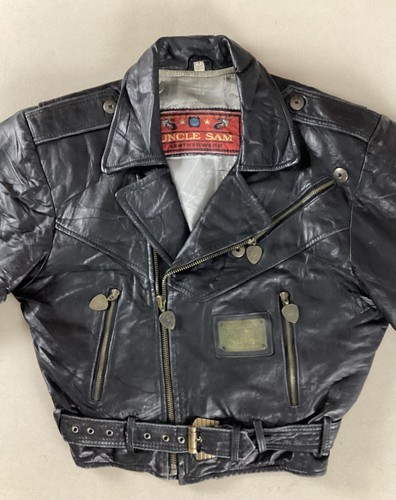 Vintage leather biker jacket - biker,