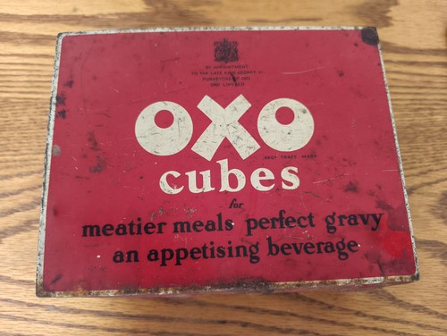 Vintage oxo cubes tin - tin,, full