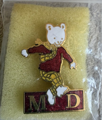 Rupert bear charity badge - rupert,