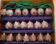 20 Vintage PIFCO Christmas Crystal Lights - Boxed