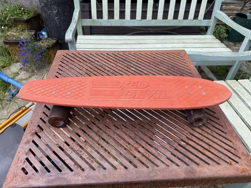 Vintage red devil skateboard - devil,