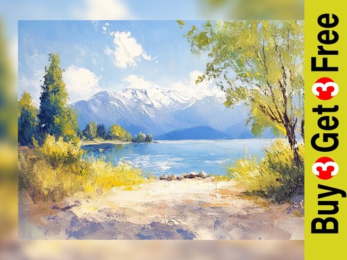 Mountain lake serenity - mountain,
