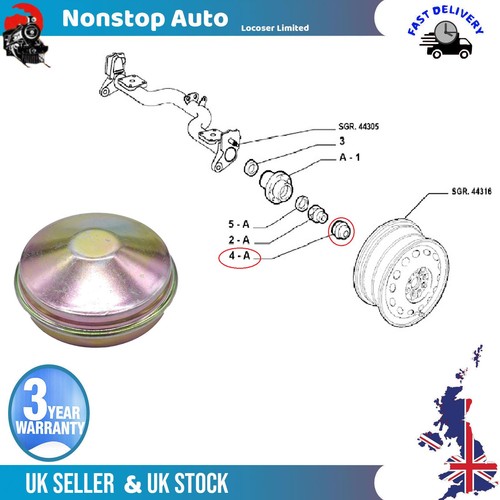 Rear axle wheel hub - hub, cup