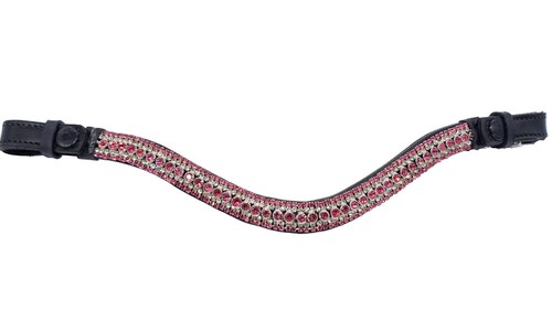 Leather diamante browband - diamante,