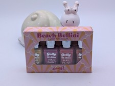 BARRY M Beach Bellini Gelly Hi Shine Nail Paint Paints Polish Set 4 x 10 ml