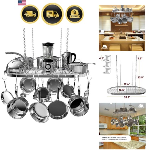 Hanging pot rack ceiling mount - ceiling,