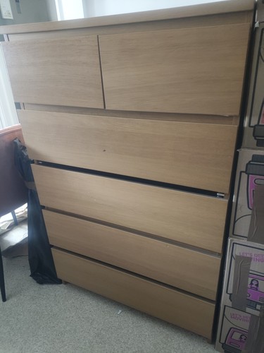 Ikea malm drawer chest - chest, oak
