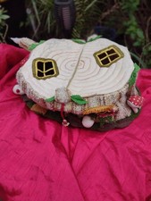 Vintage Fairy Mouse House Mushroom Toadstool OOAK Miniature Dolls Has Flaws Read