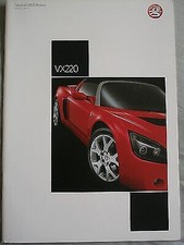 Vauxhall VX220 range brochure 2003 Ed 1 includes Turbo