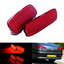Pair Red Rear Bumper Reflector