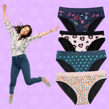 Period Underwear Pants Menstrual Briefs Cotton Knickers Pack Leakproof Womens