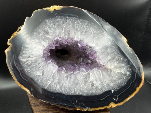 Crystal geode black agate - crystal,