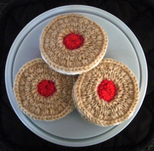 Hand knitted jam cream - knitted,