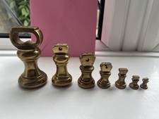 Set Of 7 Brass Imperial Kitchen Weights