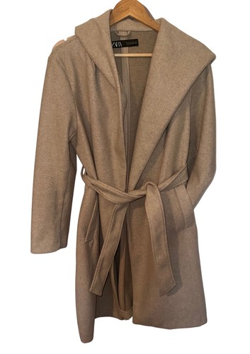 Zara women beige hooded - zara,