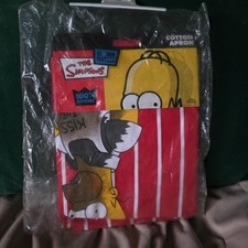 Vintage '98 Homer Simpson Red Apron New Old Stock In Sealed Original Packaging