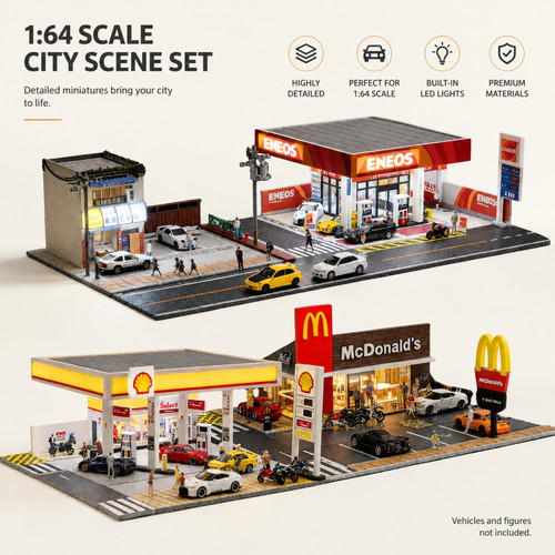Diorama diecast car - 1/64,
