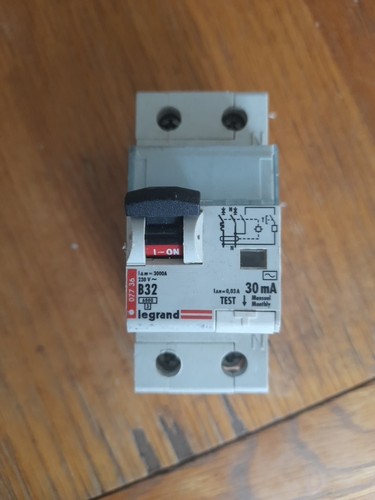 Used legrand 32amp 30ma rcbo - used,